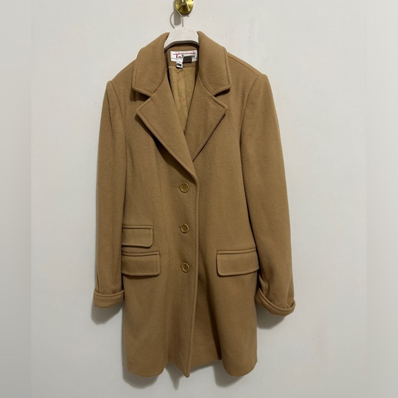 Camel Pea Coat By Talbots Size 8 - Picture 5 of 8